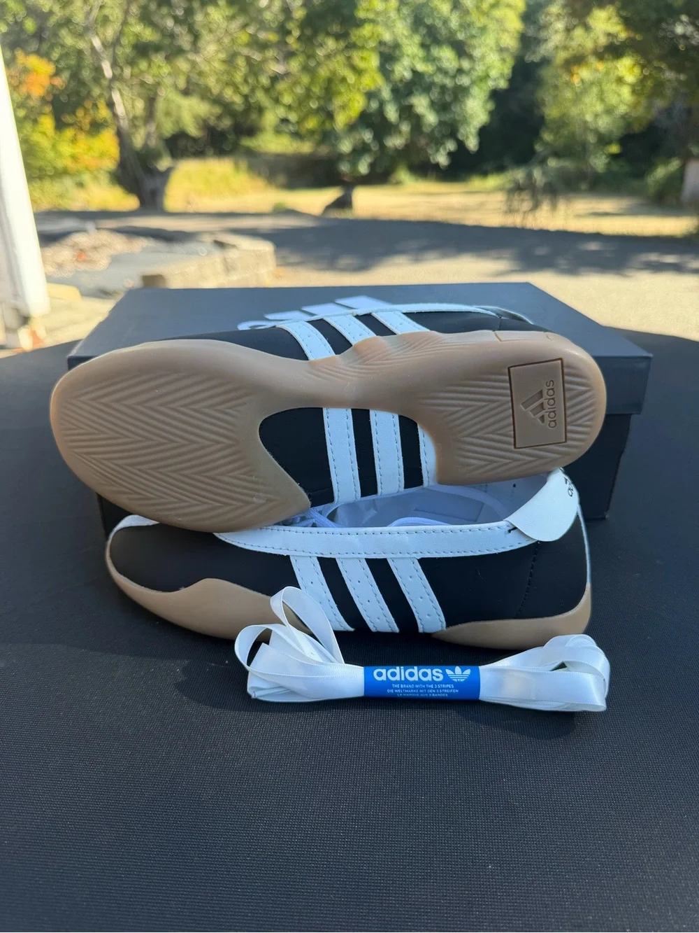 adidas Women’s Black, White & Gum Ballet-Inspired Sneakers